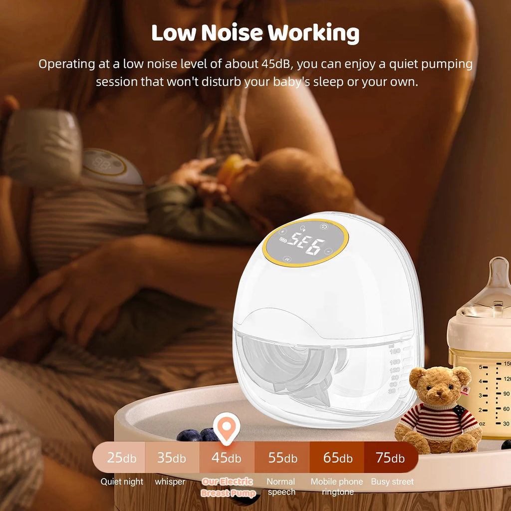 Wearable Electric Breast Pump – Hands-Free, Silent & USB Wearable Breast Pump HIP