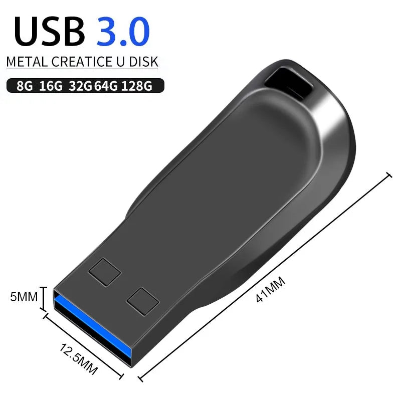 OUIO USB 3.0 Flash Drive 16GB–128GB | High-Speed Memory Stick USB Flash Drive HIP 3.0-Black 64 GB