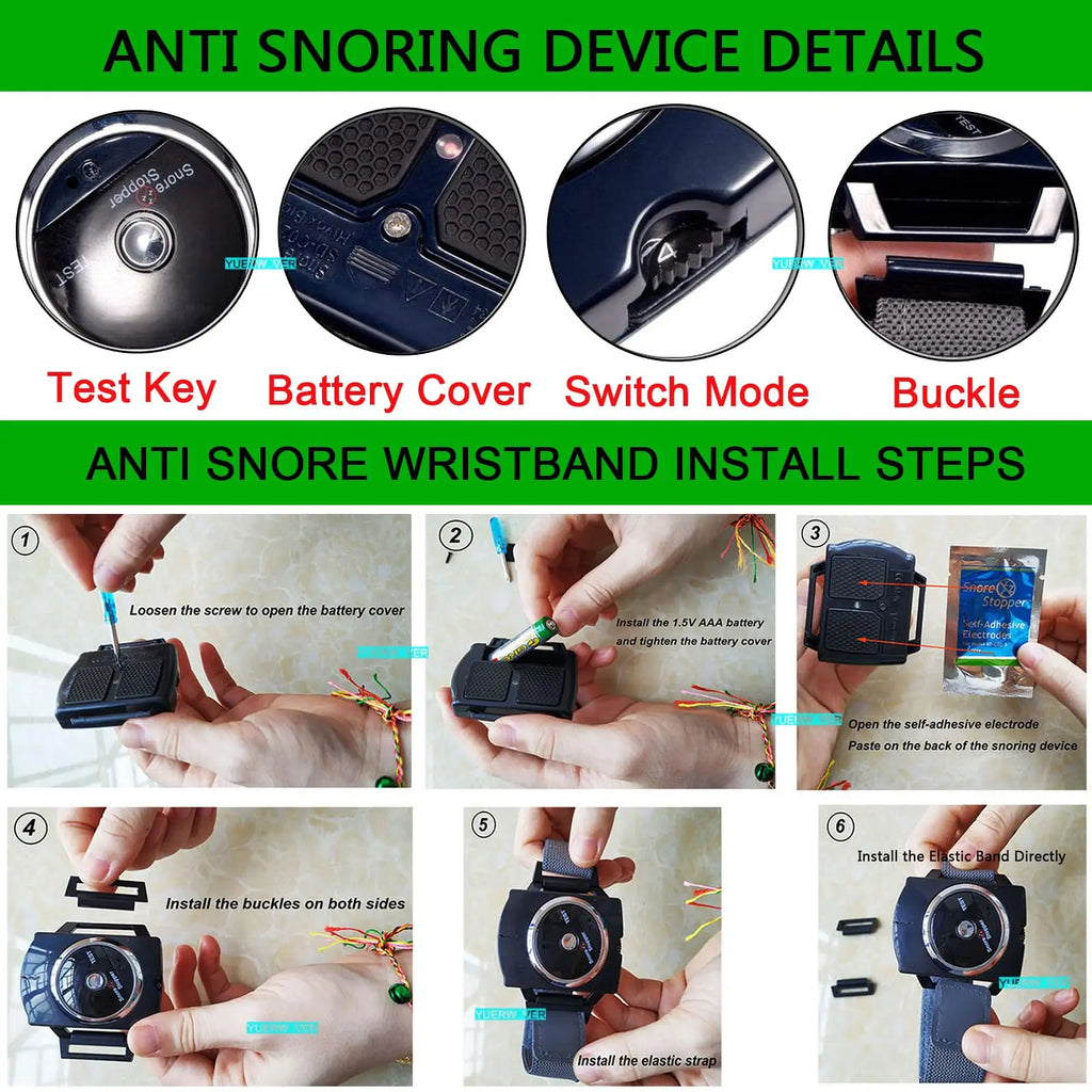 Anti-Snore Biosensor Wristband – Auto Sleep Aid | CAMMUO Anti-Snore Wristband HIP