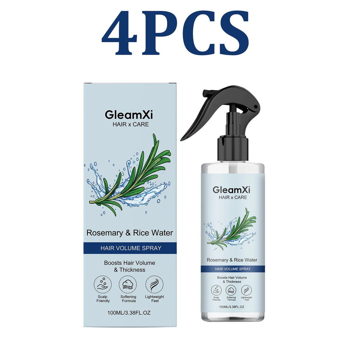 Rosemary Leave-In Conditioner Spray – Volume & Detangling Leave-In Conditioner Spray HIP 4PCS