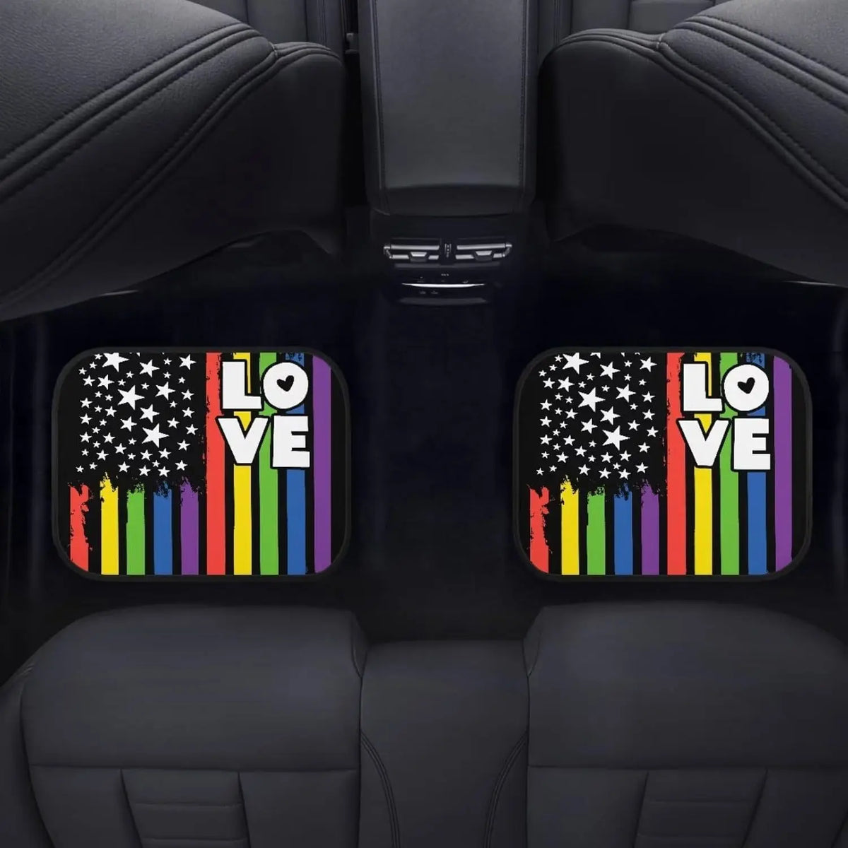 Rainbow Pride Car Floor Mats – 4-Piece Anti-Slip Set Car Floor Mats HIP