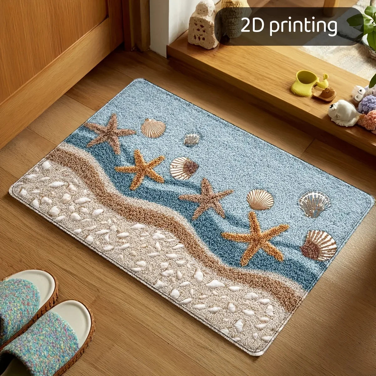 2D Embroidered Beagle Doormat – Non-Slip Dog Lover Rug Decorative Floor Mat HIP 4 50x80cm-Felt