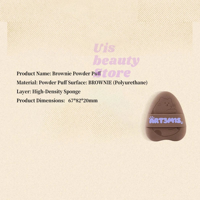Cushion Powder Puff – Wet & Dry Setting Powder Sponge Makeup Powder Puff HIP Brownie
