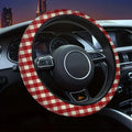 Red White Gingham Steering Wheel Cover – Universal Fit Steering Wheel Cover HIP 1