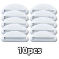 1/5/10pcs Toothpaste Squeezer Manual Toothpaste Dispenser Cream Tube Squeezer Bathroom Squeeze Paste Extruding Squeezing Clip HIP 10pcs white