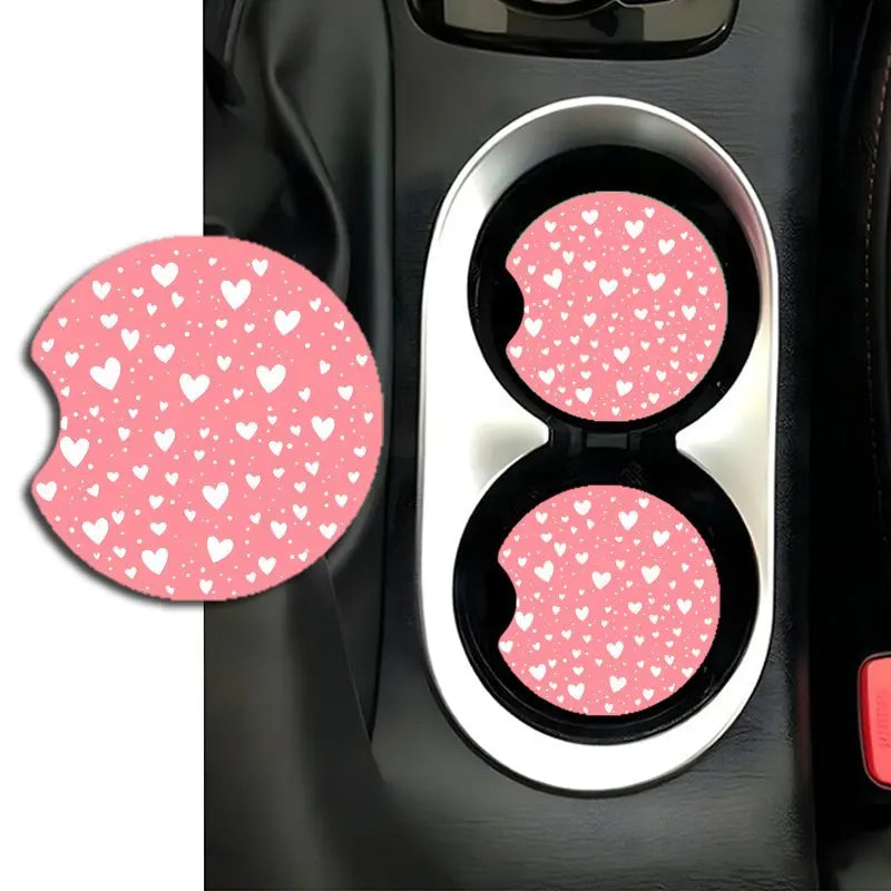 2pcs Acrylic Love Heart Coasters – Waterproof & Heat-Insulated Acrylic Coaster Set HIP 1 Other