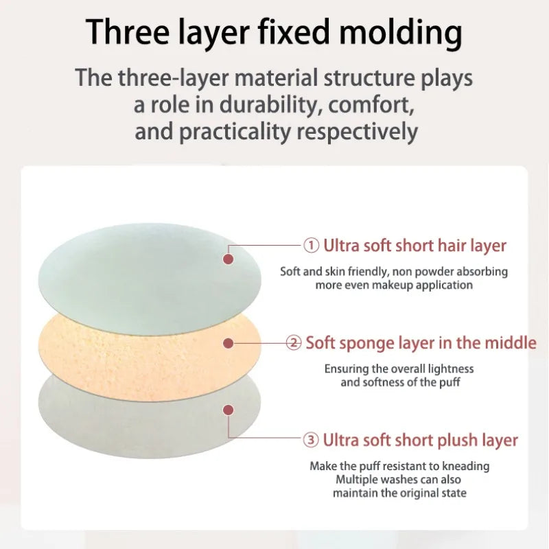 1/4pcs Kitty Air Cushion Powder Puff Cute Cat Cosmetic Puffs Hydrophilic Non-latex Facial Foundation Beauty Tool Dry Wet Makeup HIP