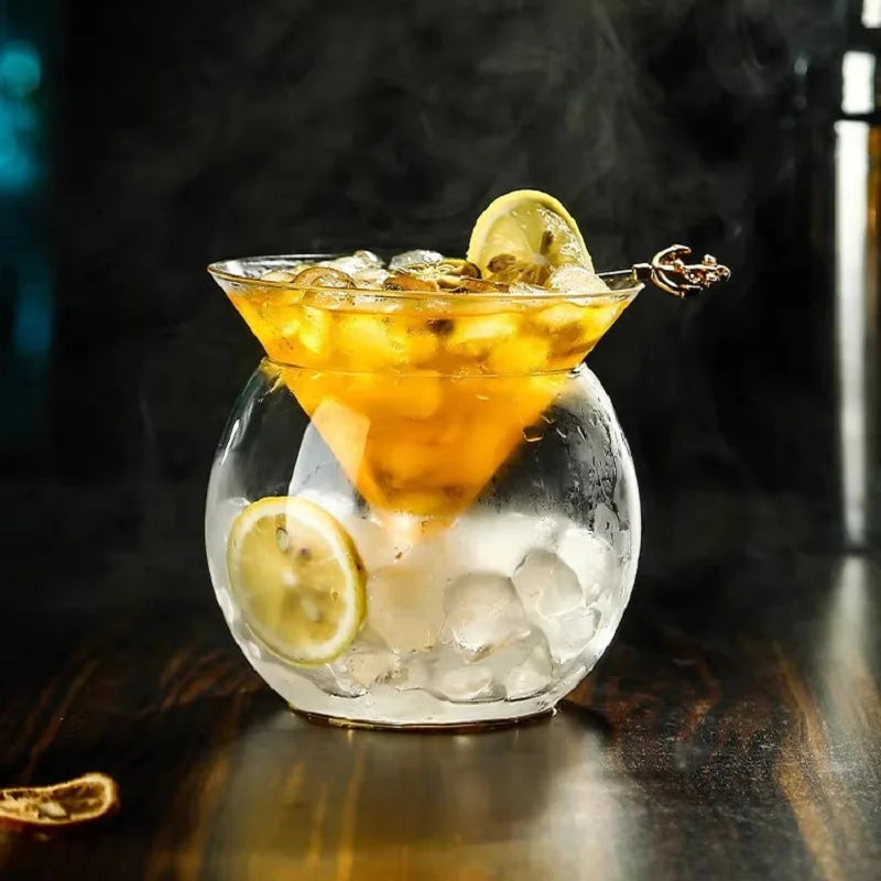 150ml Ball Base Martini Chiller Cocktail Glass | Caviar Server Cocktail Glass HIP