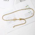 Metal Waist Chain Belt – Woven Dress & Skirt Accessory Waist Chain Belt HIP WHITE 110cm