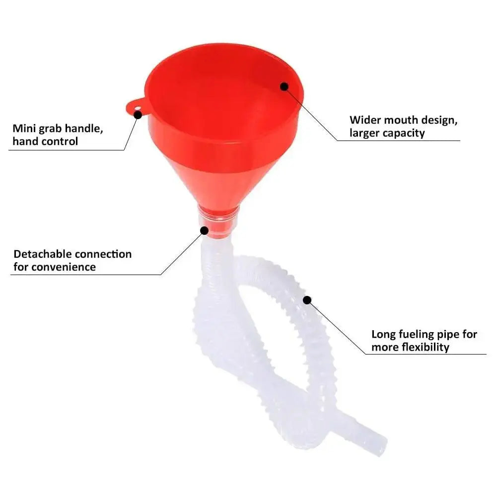Universal Car Refueling Funnel Telescopic Filling Funnels Car Motorcycle Engine Gasoline Oil Funnels With Detachable Hose HIP