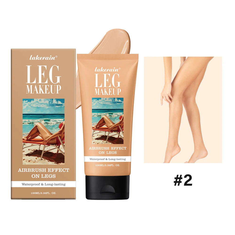 Bronze Foundation Leg Makeup Body Lotion Even Skin Tone Waterproof Long Lasting Body Tanning Cream Medium Leg 100ml Makeup HIP SKY BLUE