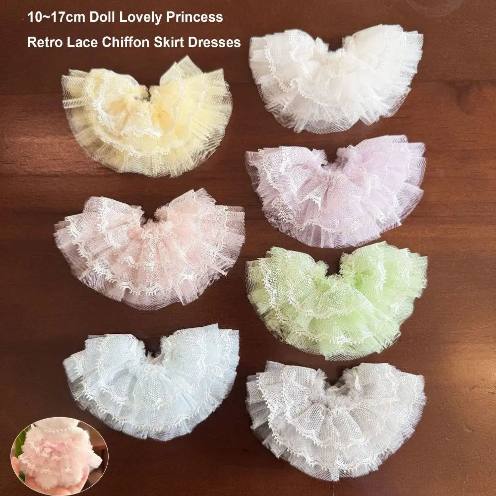 Retro Lace Princess Doll Skirt – Fits 10–17cm BJD Dolls Doll Clothing Accessory HIP