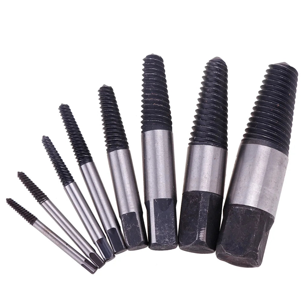 Screw Remover Extractor Drill Bits Carbon Steel Guide Set Broken End Bolt Removal Drill Set Damaged Bolts Remover Tools 1/8PCS HIP