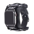 Punk Leather Smartwatch Band – Unisex 38–44mm Wristband Smartwatch Band HIP Black 38-40MM