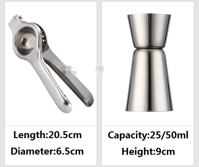 Stainless Steel Cocktail Shaker Bar Set – Boston Cup Shaker Cocktail Shaker Set HIP