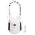 Bladeless Cooling Fan USB Desk Fan 6 Speeds Wind Quiet Portable Bladeless Cooling Fan with Power Display for Home Bedroom HIP WHITE