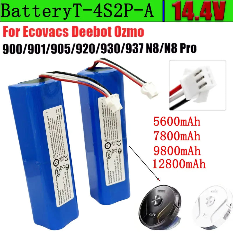 12800mAh Replacement Battery for Ecovacs Deebot Ozmo 900 920 N8 Robot Vacuum Battery HIP