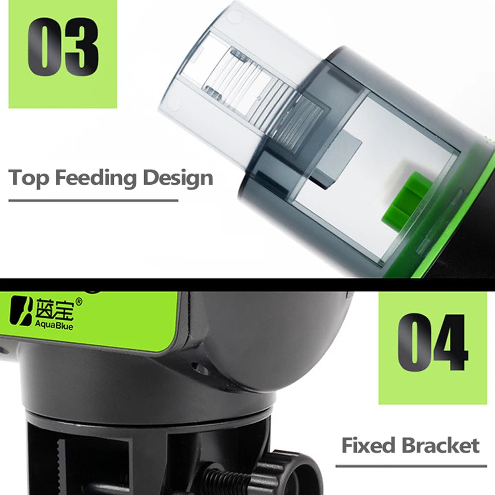 Intelligent Automatic Fish Feeder Aquarium Fish Bowl Electrical Timer Feeder Food Feeding Portable 200ml Large Capacity Fish Fee HIP
