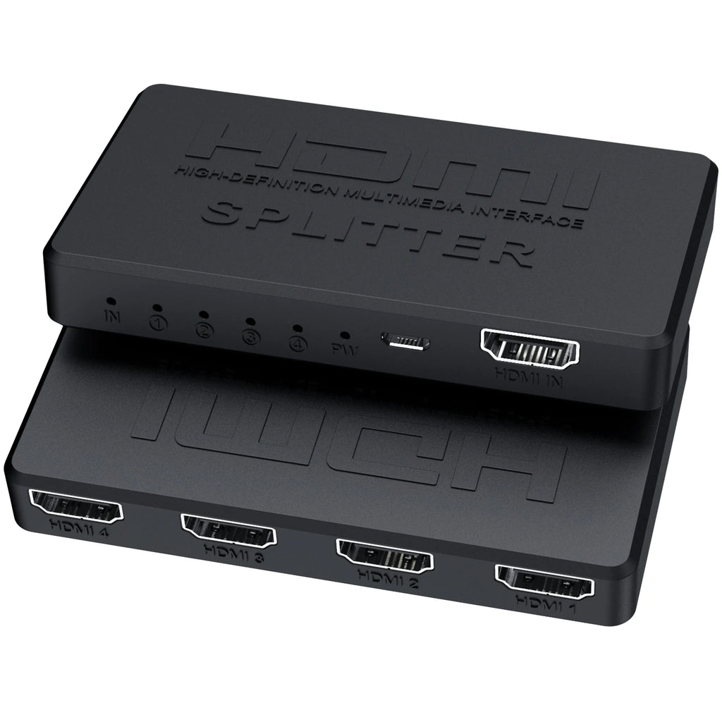 4K HDMI Splitter 1 In 4 Out – 1080P HD Video Switch Adapter HDMI Splitter Switch HIP 1 in 4 out
