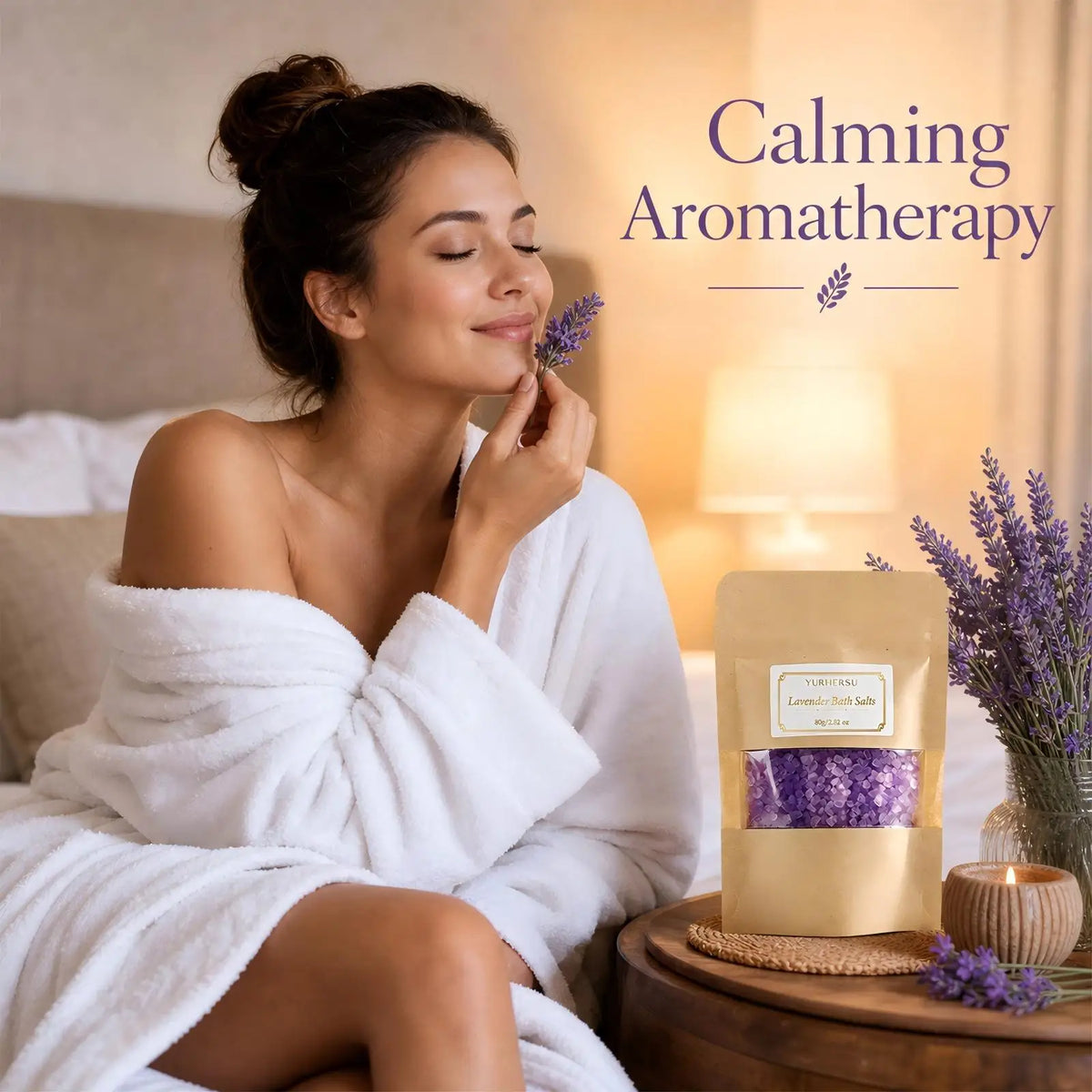 Lavender Sea Salt Bath Soak – Moisturizing & Essential Oil Infused Bath Salt Soak HIP