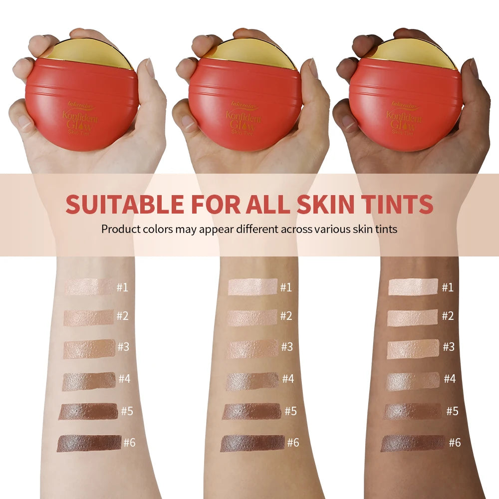 Konfident Glow Skin Tint Waterproof Hydrating Skin Foundation Coverage 30 ml Oil-Free Long - Lasting Glass-Skin Foundation Clean HIP