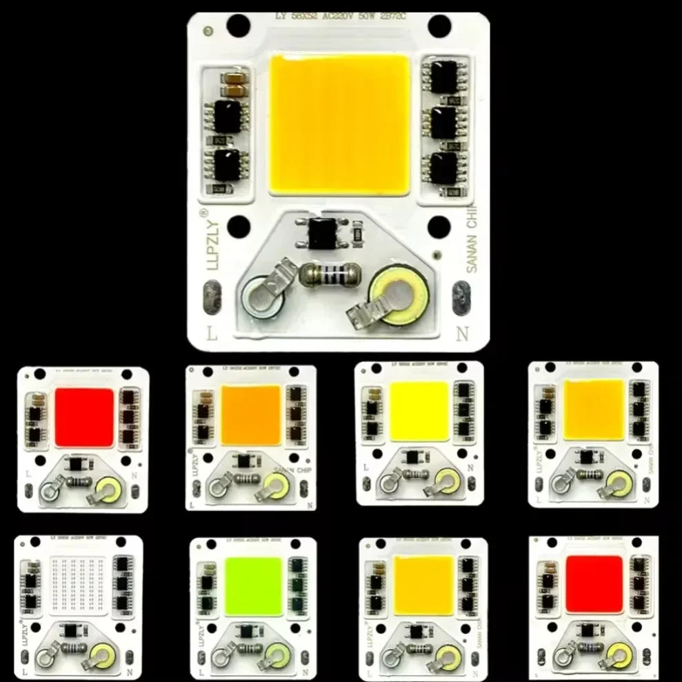 50W COB LED Chip AC 220V Smart IC No Driver DIY Flood Light COB LED Chip HIP