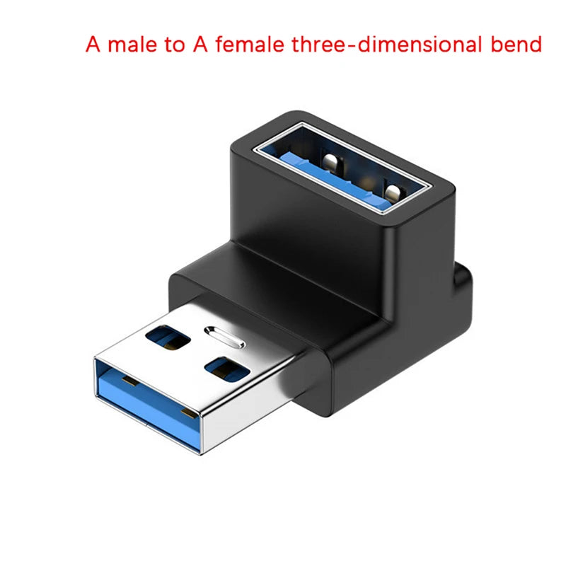 90° Right Angle USB-C to USB-A 3.0 Adapter | 10Gbps USB Adapter HIP A3