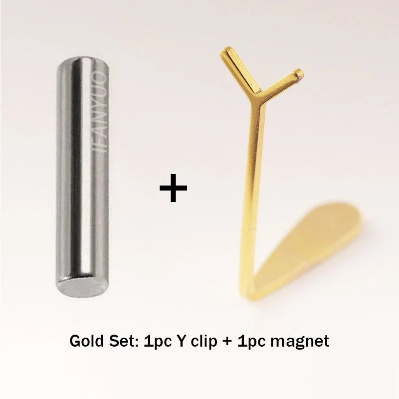 Love Cat's Eye New Nail Tool Special Y-shape Clip Magnet Wire Magnet Stick Bar Combination Magnetic Nail Art Accessories Tools HIP Gold Set