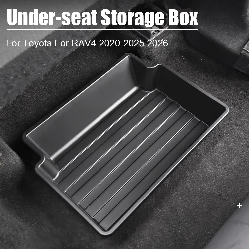 Under Seat Storage Box For Toyota RAV4 Wildlander Highlander Crown Kluger Harrier Venza Organizer Tray Bin Car Interior Case HIP