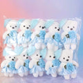 10-Piece Mini Plush Bear Dolls – DIY Bouquet Decoration Set Plush Bear Decoration HIP Blue