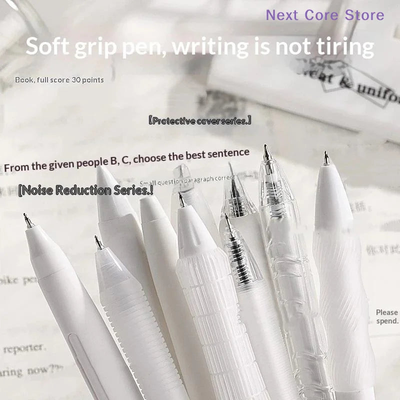 5-Pack Korean Retractable Gel Pens – 0.5mm Black Ink Set Retractable Gel Pen HIP