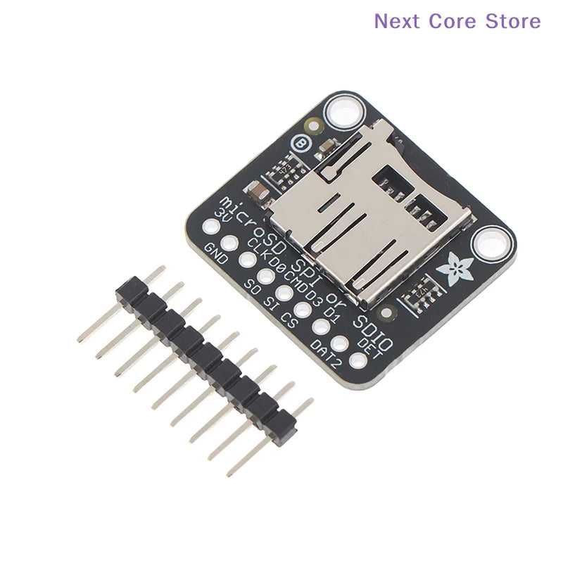 Adafruit #4682 SD SPI/SDIO Card Breakout Board – 3V Black SD Card Breakout Board HIP