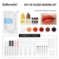 DIY Lip Gloss Kit for Women Girls Gift DIY Lip Gloss Base 100ml Glitter Flavor Powder Glitter Essence And Tubes Cosmetic Set HIP 1set