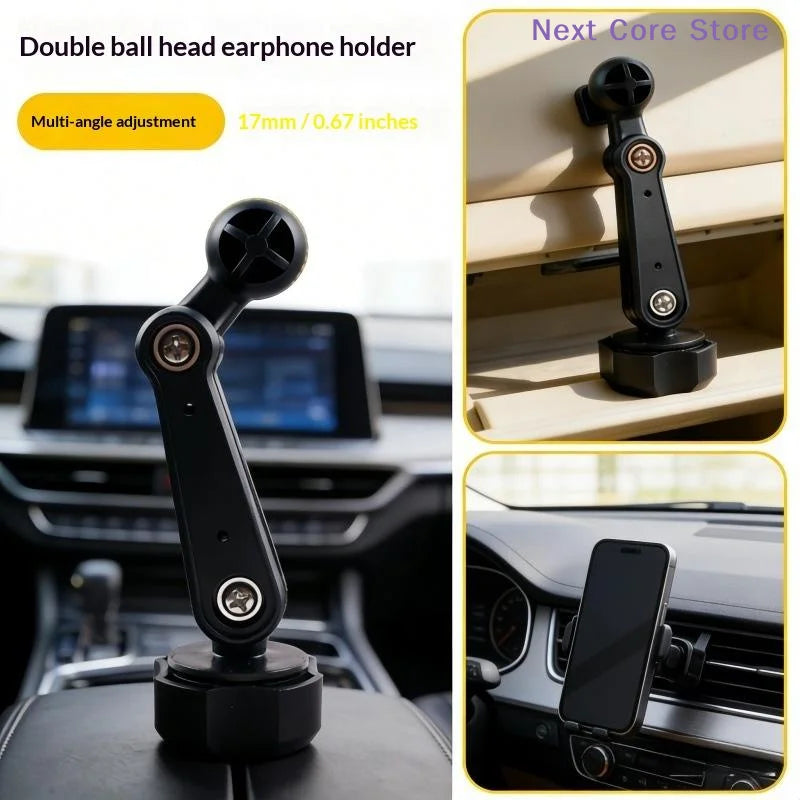17mm Ball Head Car Phone Holder Extension Arm Adapter Phone Mount Adapter HIP