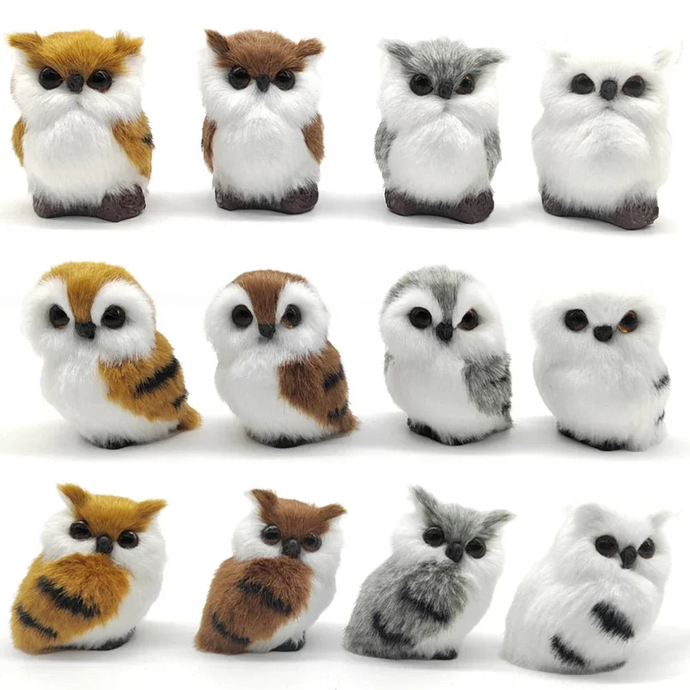Simulation Owl Ornaments Plush Toys Cute Doll Artificial Fur Toy Christmas Tree Decor Pendant Christmas Gift For Kids Home Decor HIP