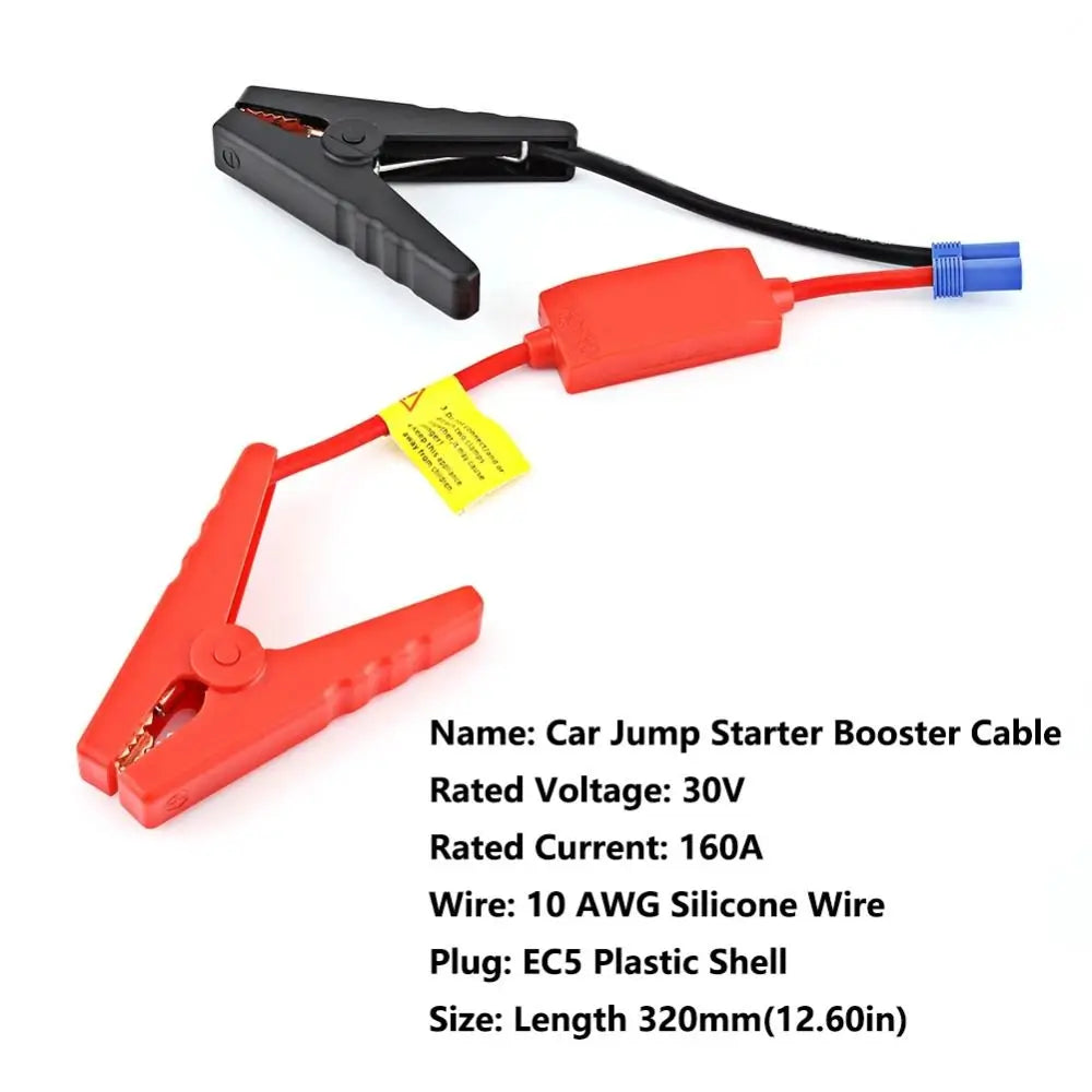 12V Car Jump Starter Booster Cable – 160A Reverse Protection Jump Starter Cable HIP