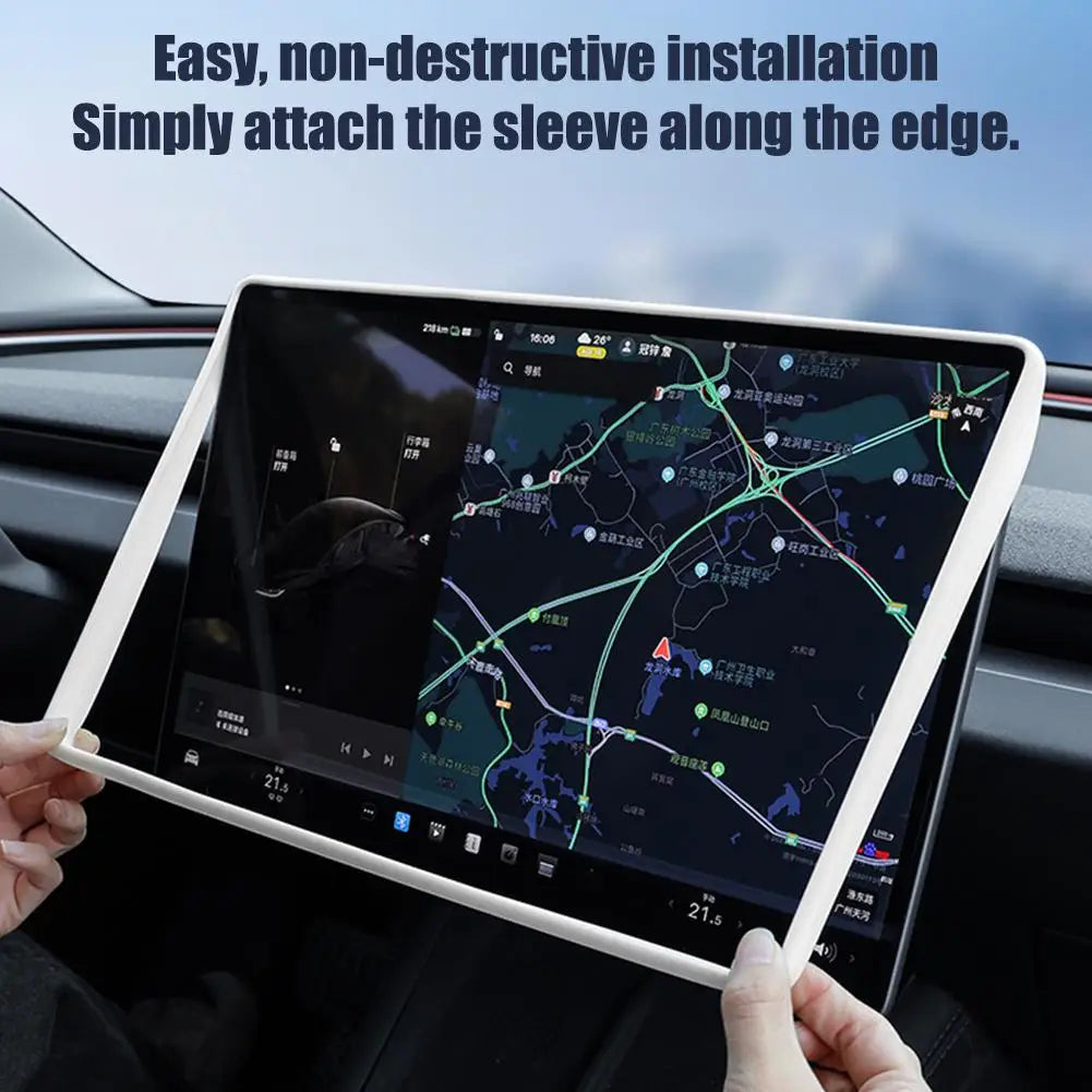 For Tesla 2026 Model Y/YL Juniper Performance Silicone Touch Screen Cover Anti Collision Dust Guard Soft Slip On Car Screen HIP
