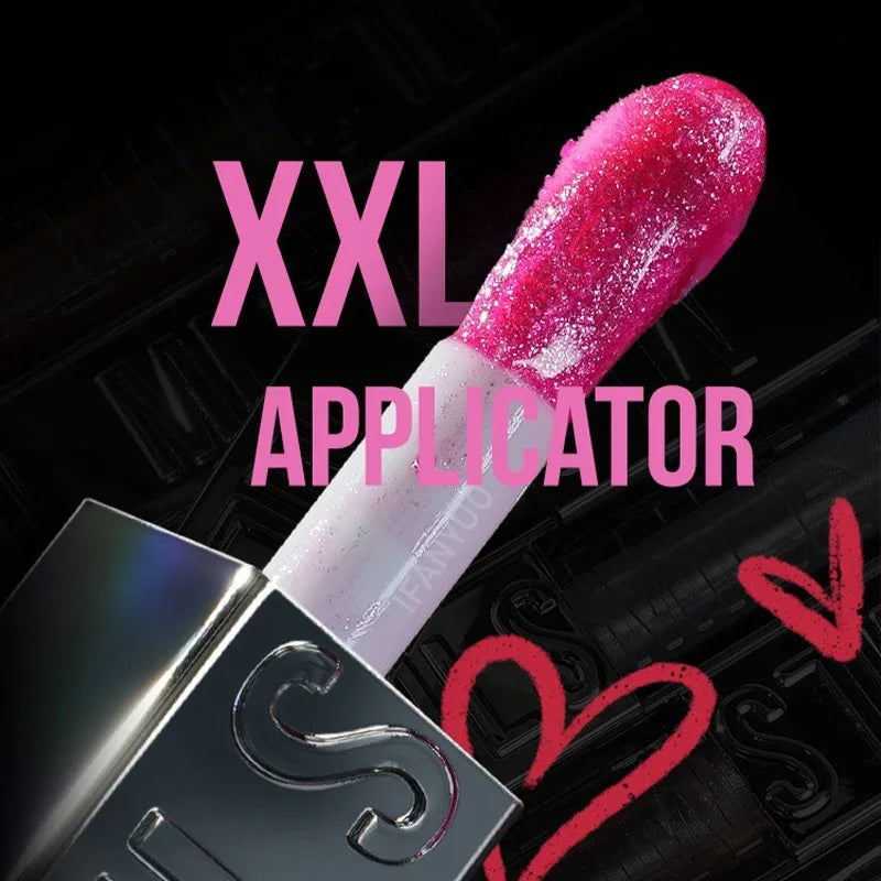 Wet Shiny Liquid Lip Gloss Diamond Shimmer Glitter Big Brush Lip Plumper Oil 6Colors Sparkling Highgloss Sequins Pearly Makeup HIP