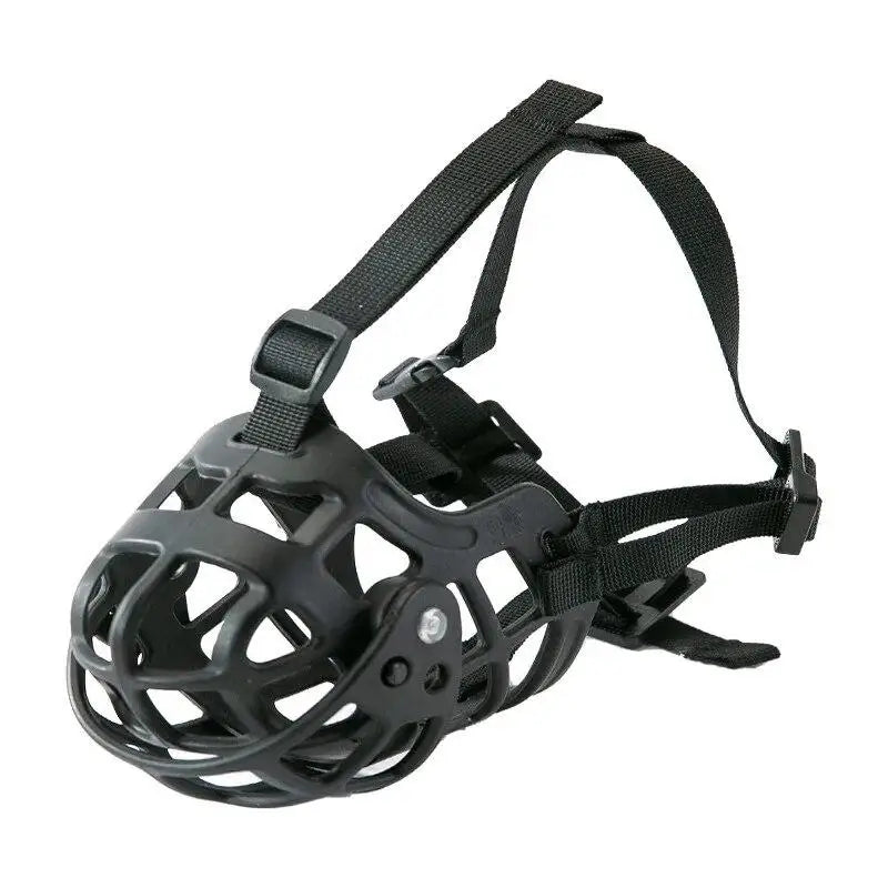 Breathable Basket Dog Muzzle with Movable Cover | Medium & Large Dog Muzzle HIP black S(2.5-6.5kg)