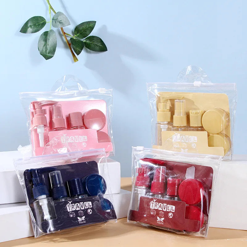 6pcs Travel Bottles, Leakproof Refillable Travel Accessories ToiletriesContainers, Travel Size Lotion Cream Shampoo Bottle Set HIP