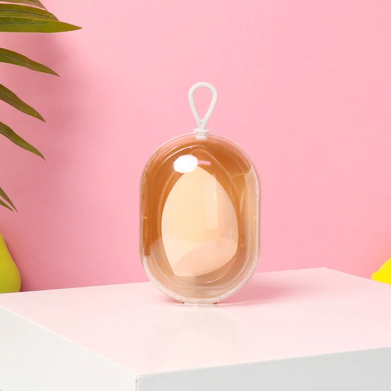 Cosmetic Egg With Storage Box Beauty Sponge Stand Storage Case Dry And Wet Powder Puff Box Puff Case With Make Up Egg HIP skin