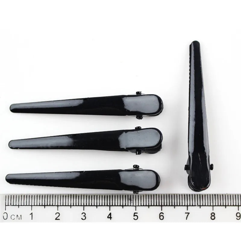 10Pcs DIY Black Metal Hair Clip Single Prong Hairstyle Alligator Hair Clip Large Barrettes Headwear For Women Wholesale Hairpin HIP