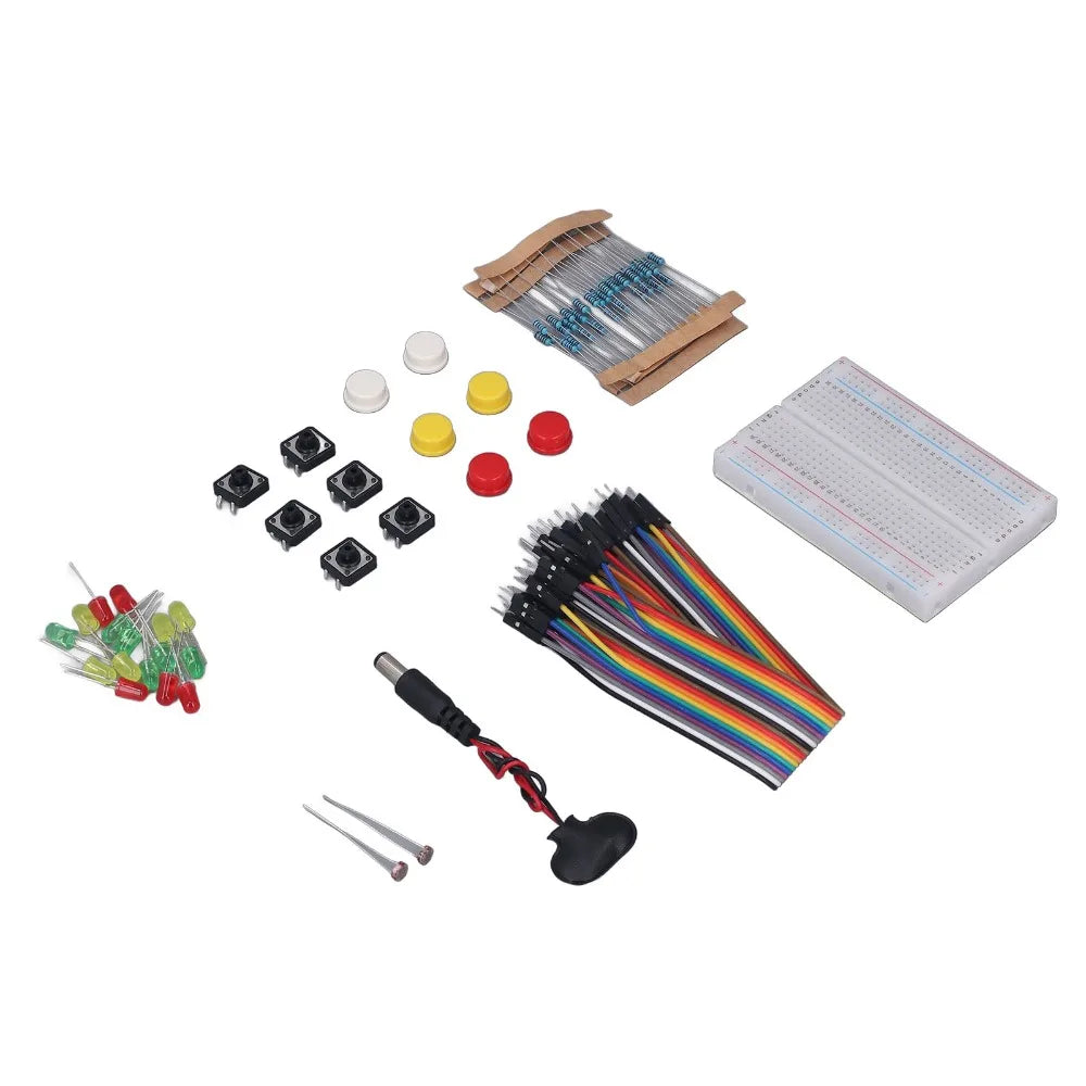 400 Hole Breadboard Electronics Kit – LED, Resistors & Buttons Electronics Starter Kit HIP