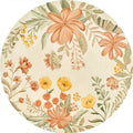 Round Non-Slip Machine Washable Floral Plush Area Rug Plush Area Rug HIP GU5972-YZ Diameter 280cm