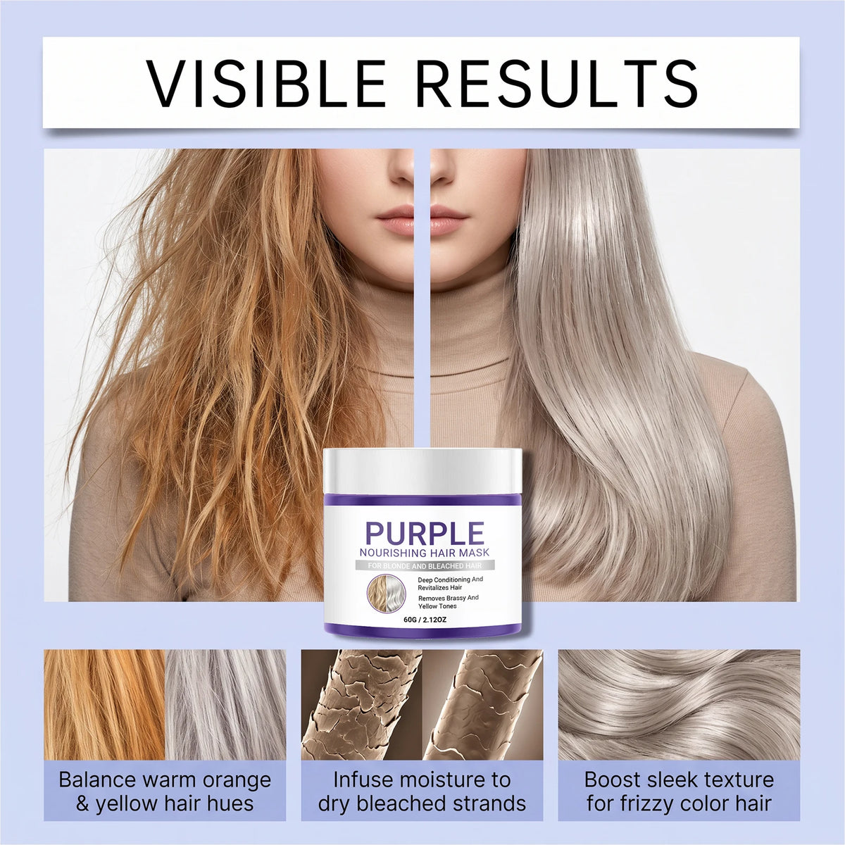 Purple Hair Mask – Deep Conditioning for Blonde & Bleached Hair Purple Hair Mask HIP