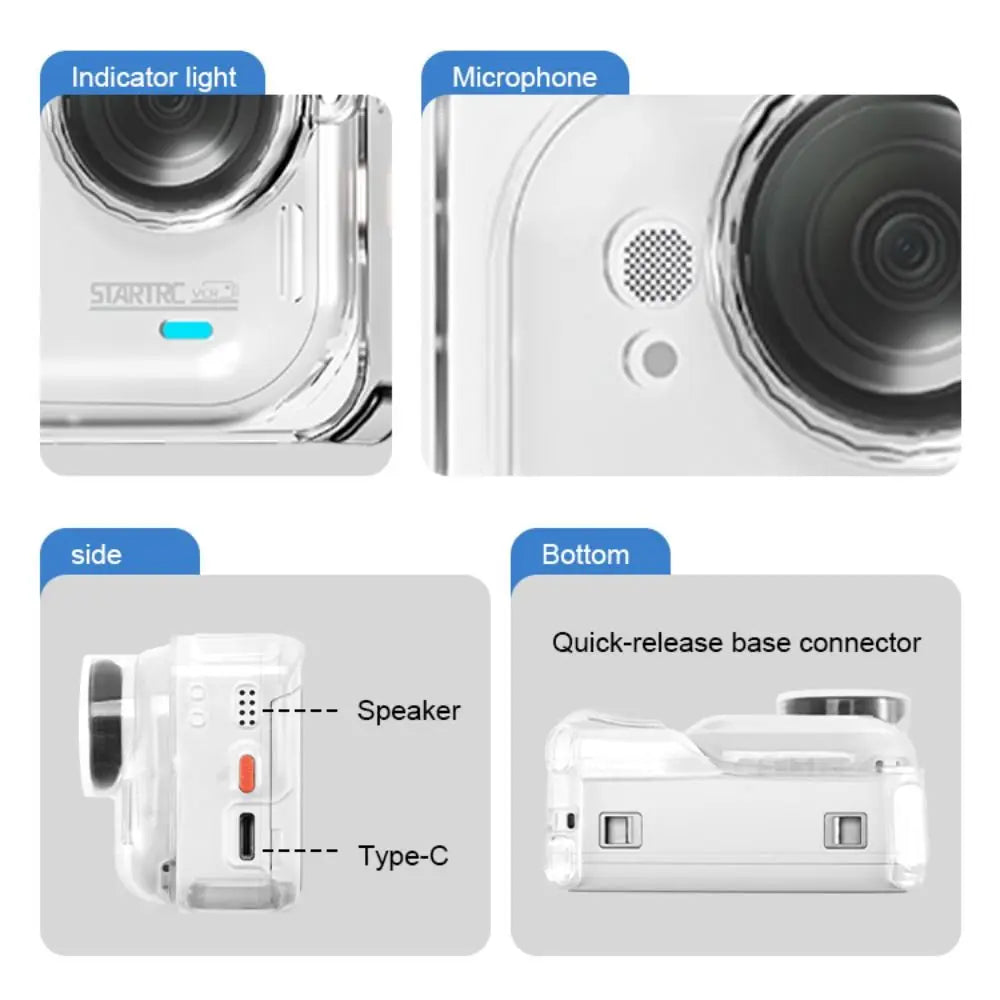 TPU Clear Case for Insta360 Go Ultra – Full Cover + Lanyard Camera Protective Case HIP