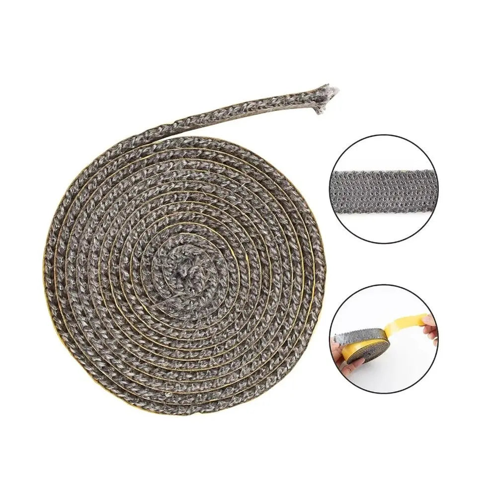 Self-Adhesive Fiberglass Fireplace Seal Rope – Stove Gasket Stove Gasket Rope HIP