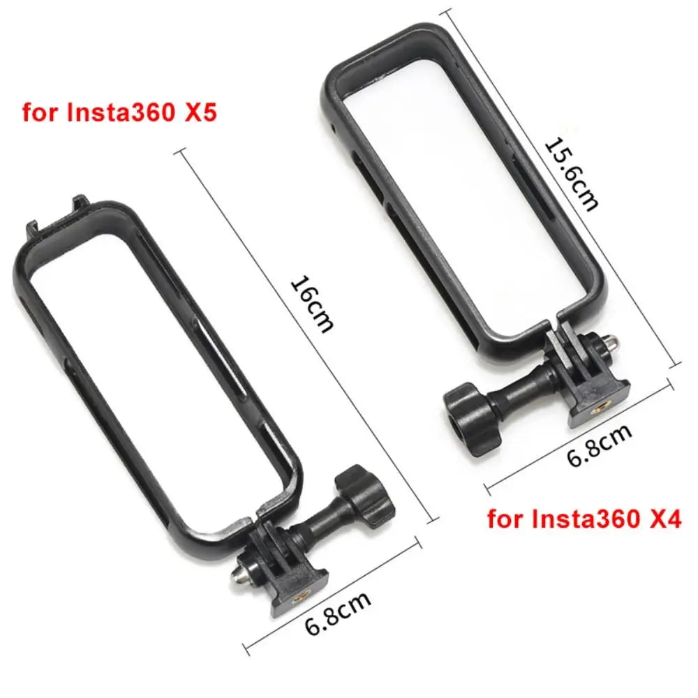 PC Frame Cage for Insta360 X4 & X5 – 1/4 Screw Mount Action Camera Case HIP