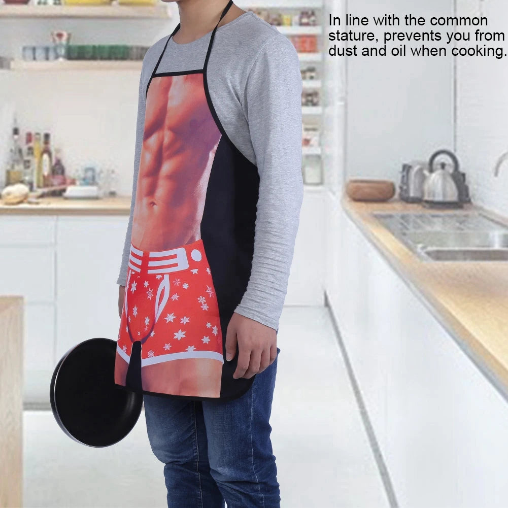 3D Funny Cooking Apron Sexy Man Woman Apron Waterproof Apron HIP