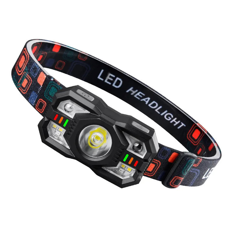 ESMARTER Rechargeable Sensor Headlamp – Mini LED Head Light LED Headlamp HIP Red